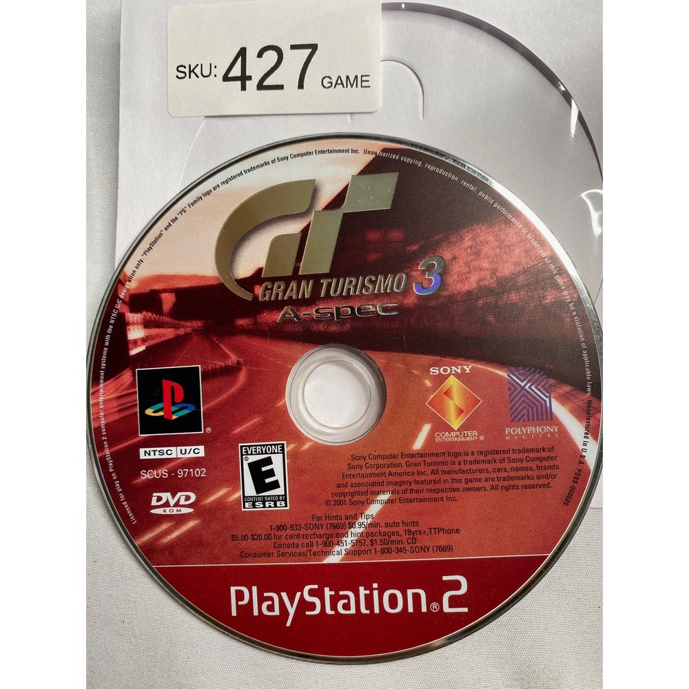 Gran Turismo 3 A-Spec Sony PlayStation 2